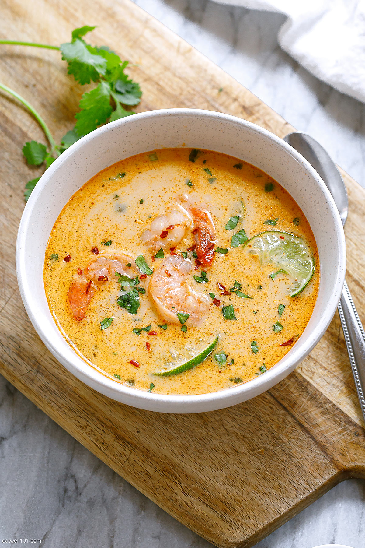 Thai coconut soup with shrimp recipe