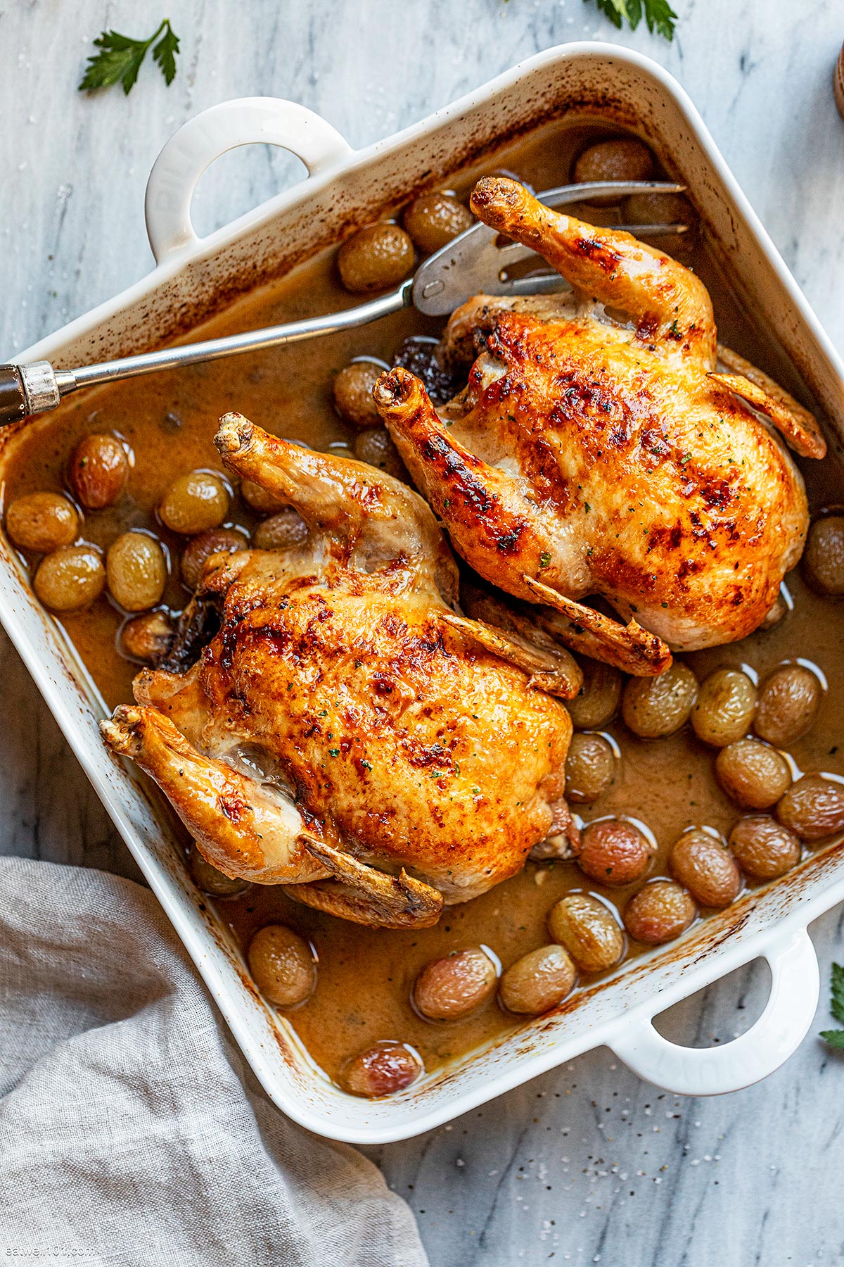 Roasted cornish hens recipe with grapes how to roast cornish hen
