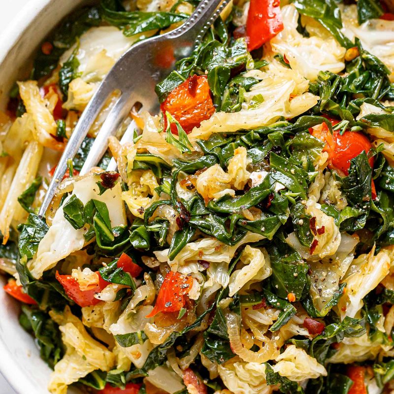 Sautéed Collard Greens and Cabbage Recipe — Eatwell101