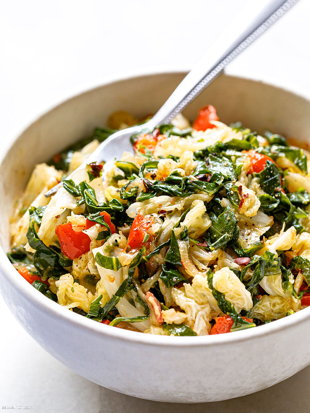 Braised Collard Greens and Cabbage