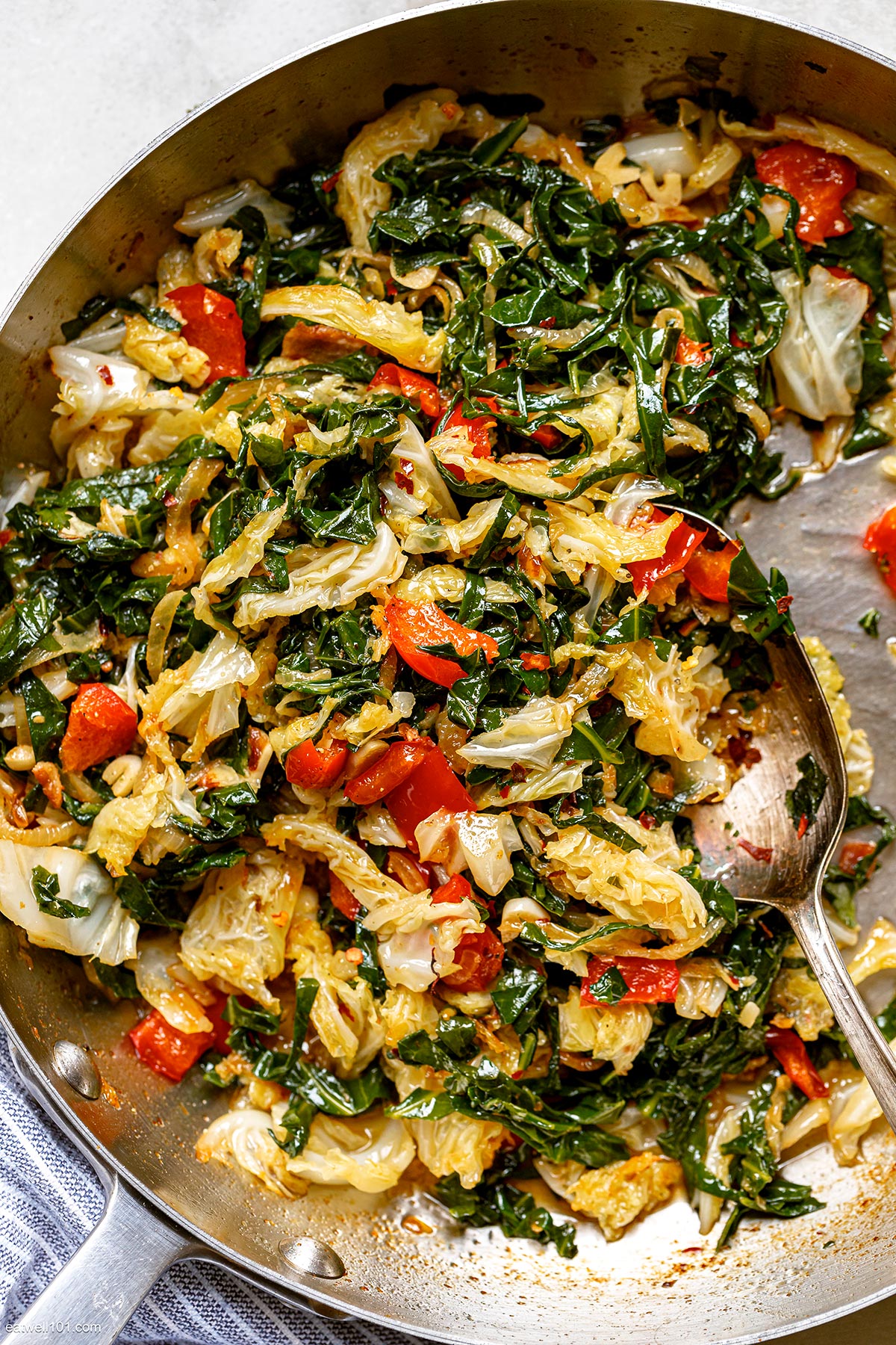 braised collard greens and cabbage 1