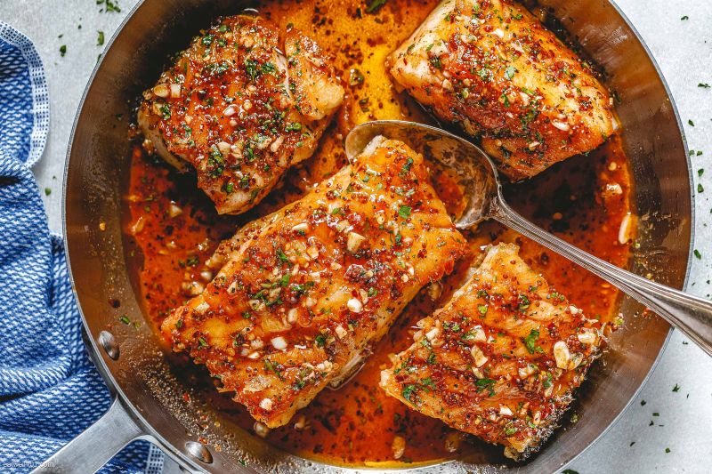 Honey Garlic PanFried Cod Fish Recipe How to Cook Codfish — Eatwell101