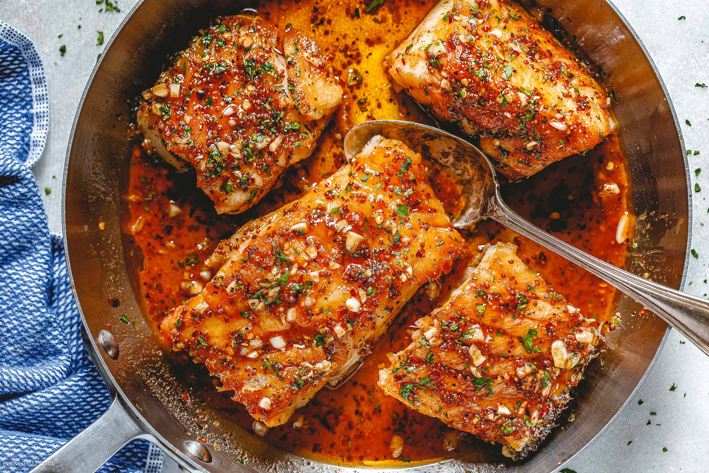 Honey Garlic Pan-Fried Cod