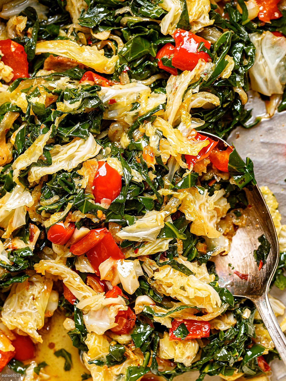 sauteed collard greens and cabbage