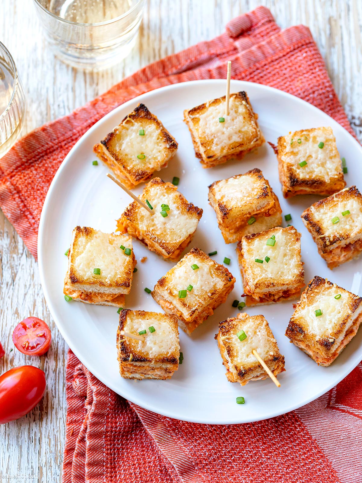 make ahead grilled cheese sandich appetizers