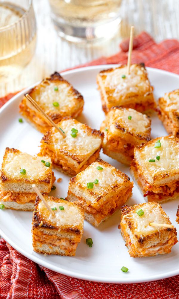 Mini Grilled Cream Cheese Sandwiches with Sun-Dried Tomatoes