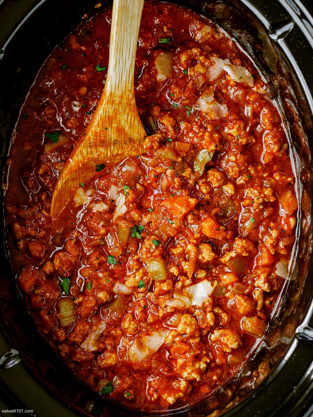Crockpot ground turkey ragu