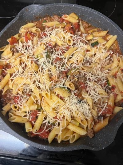 Healthy Tomato Zucchini Pasta