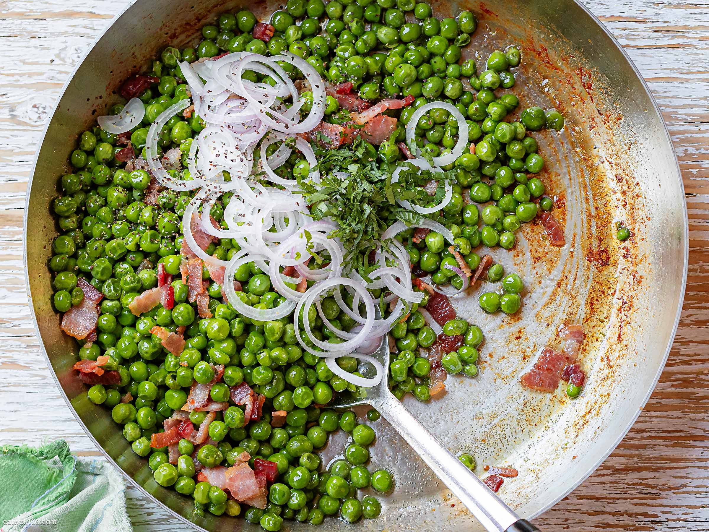 Sauteed Green Peas and Bacon