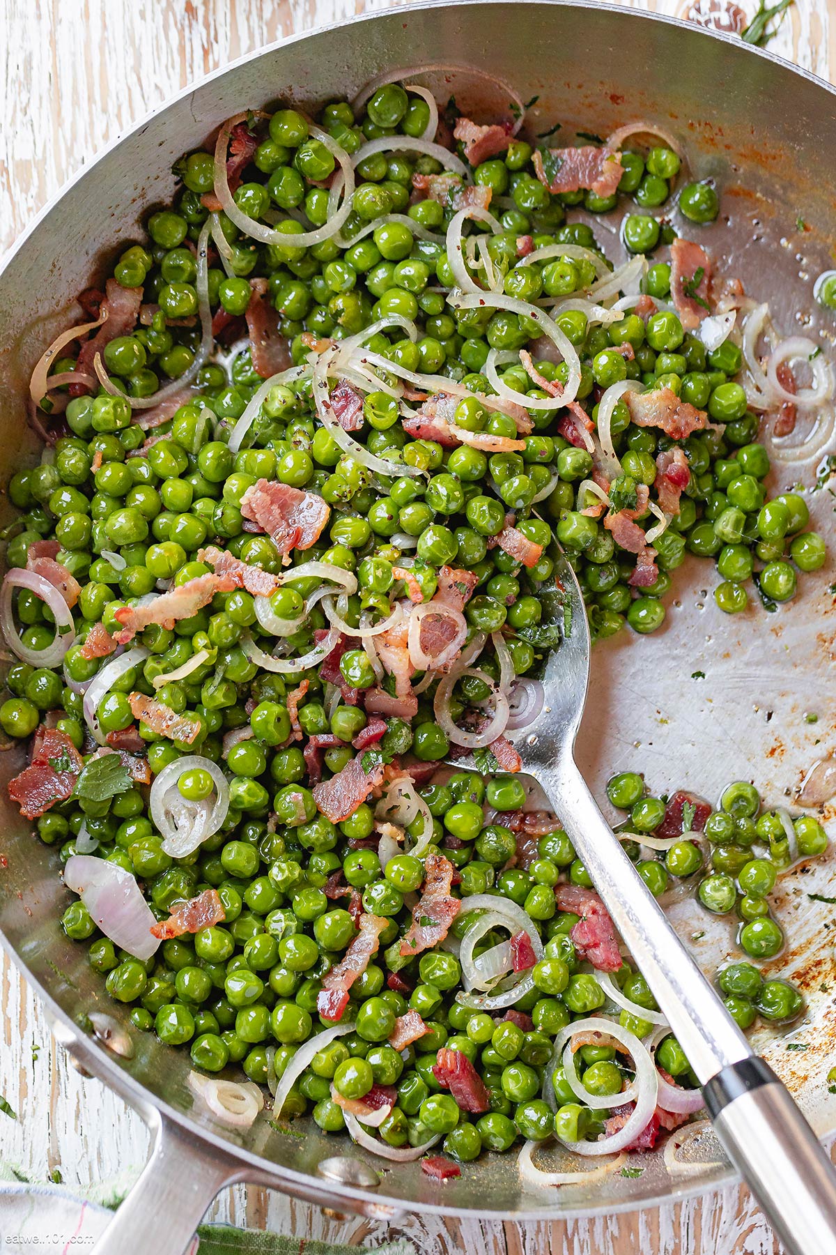 Sauteed Green Peas and Bacon