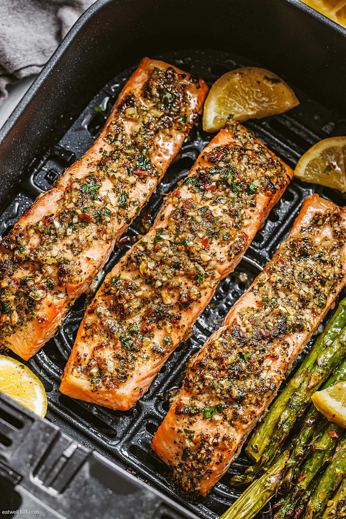 one pot air fryer salmon dinner