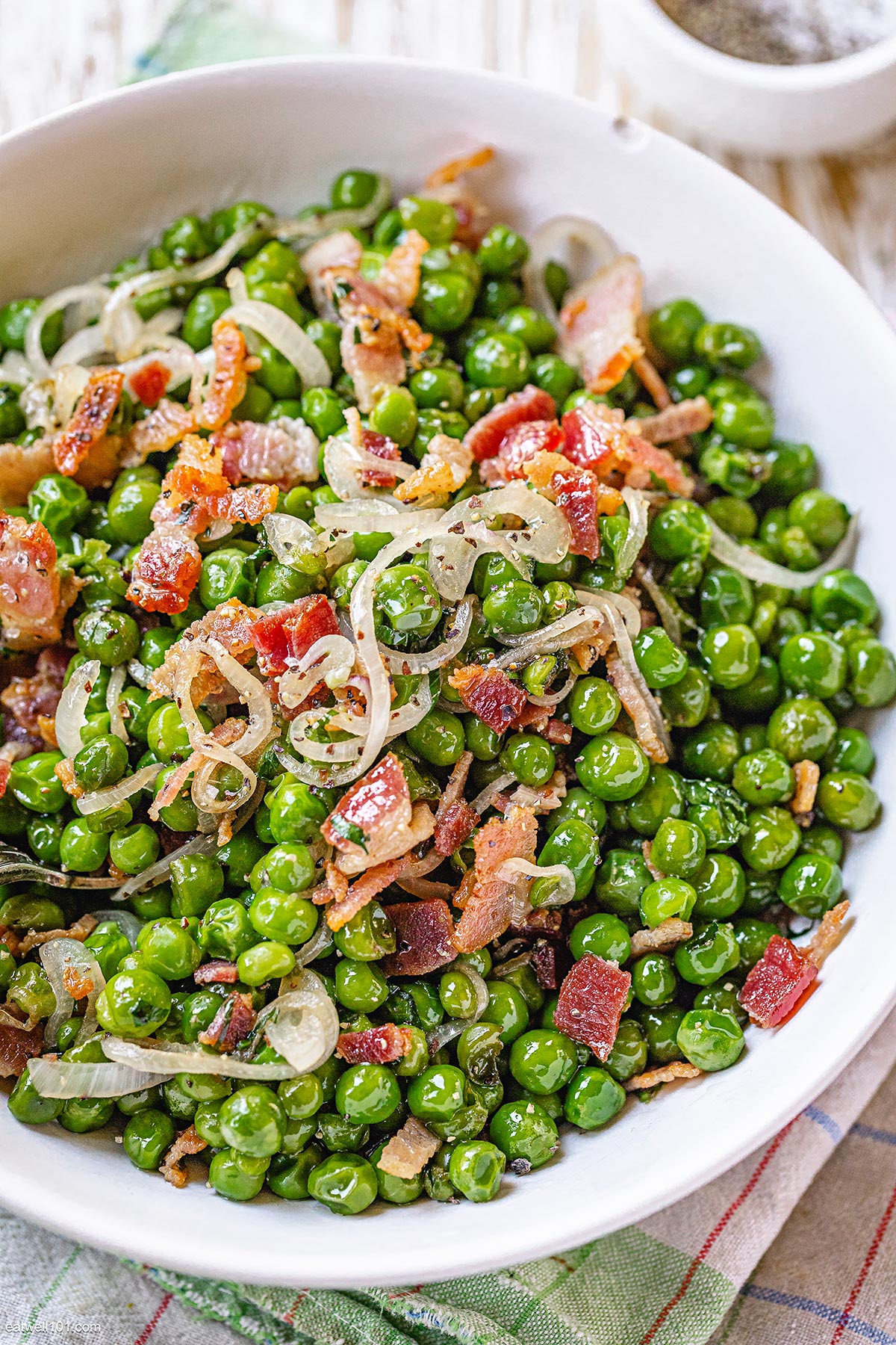 peas with bacon and shallot