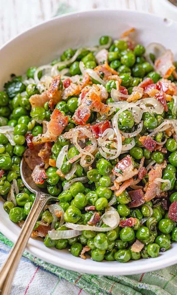 Sauteed Green Peas and Bacon