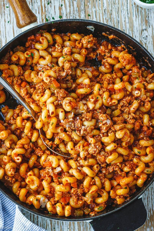 Ground Turkey Pasta Skillet