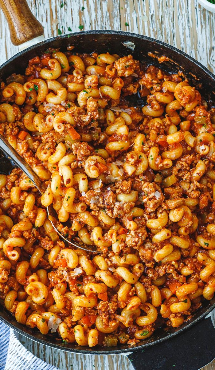 Ground Turkey Pasta Skillet