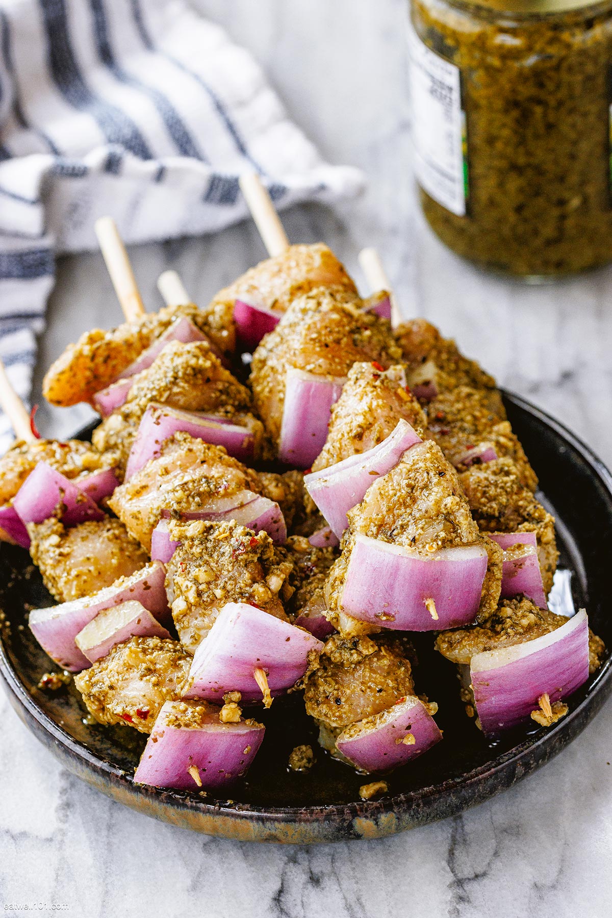 chicken pesto skewers ingredients