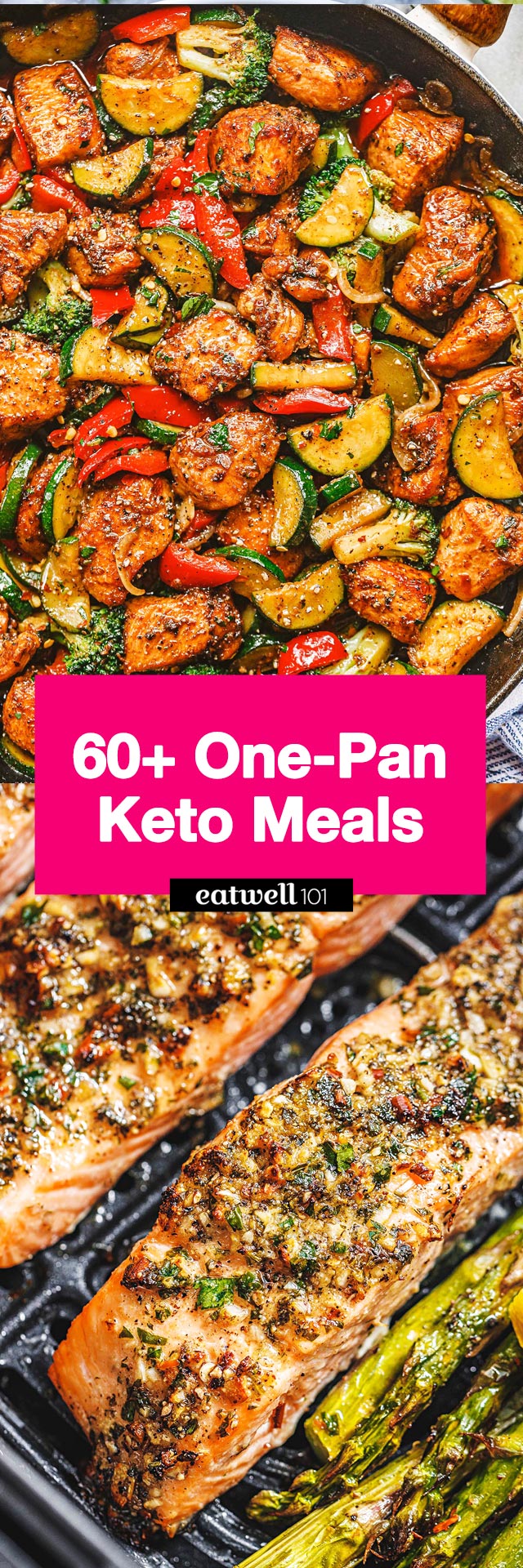60+ One-Pan Keto Meals For Dinner {Quick and Easy} - #keto #dinner #meal #recipes #eatwell101 - These One Pan Keto Meals will become one of your all-time favorites! Our Keto-friendly one-pan recipes are the perfect solution to simplify your meal prep and cleanup.