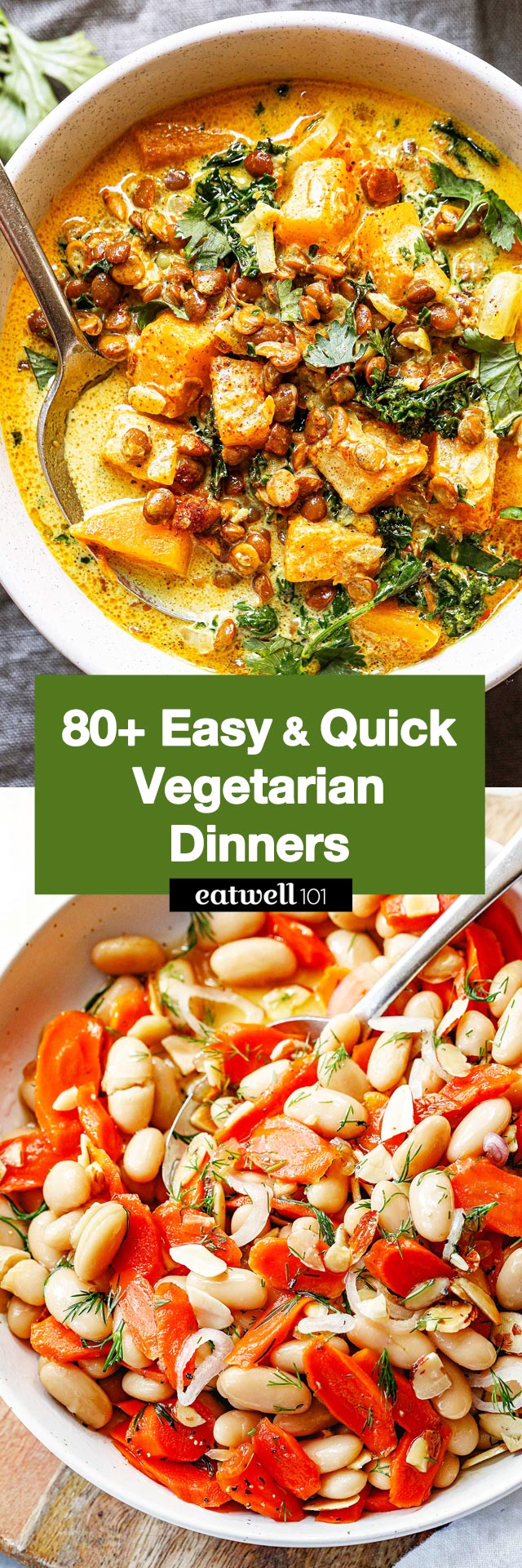 80+ Best Easy Vegetarian Recipes For Dinner - #vegetarian #dinner #recipes #eatwell101 - Looking forward to putting more vegetarian dishes in your diet?  These easy vegetarian recipes with fresh and healthy ingredients will help you be set for the week.