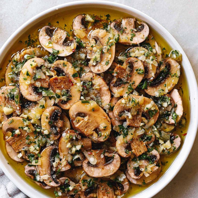 Garlic Parmesan Marinated Mushrooms Recipe – Easy marinated Mushrooms