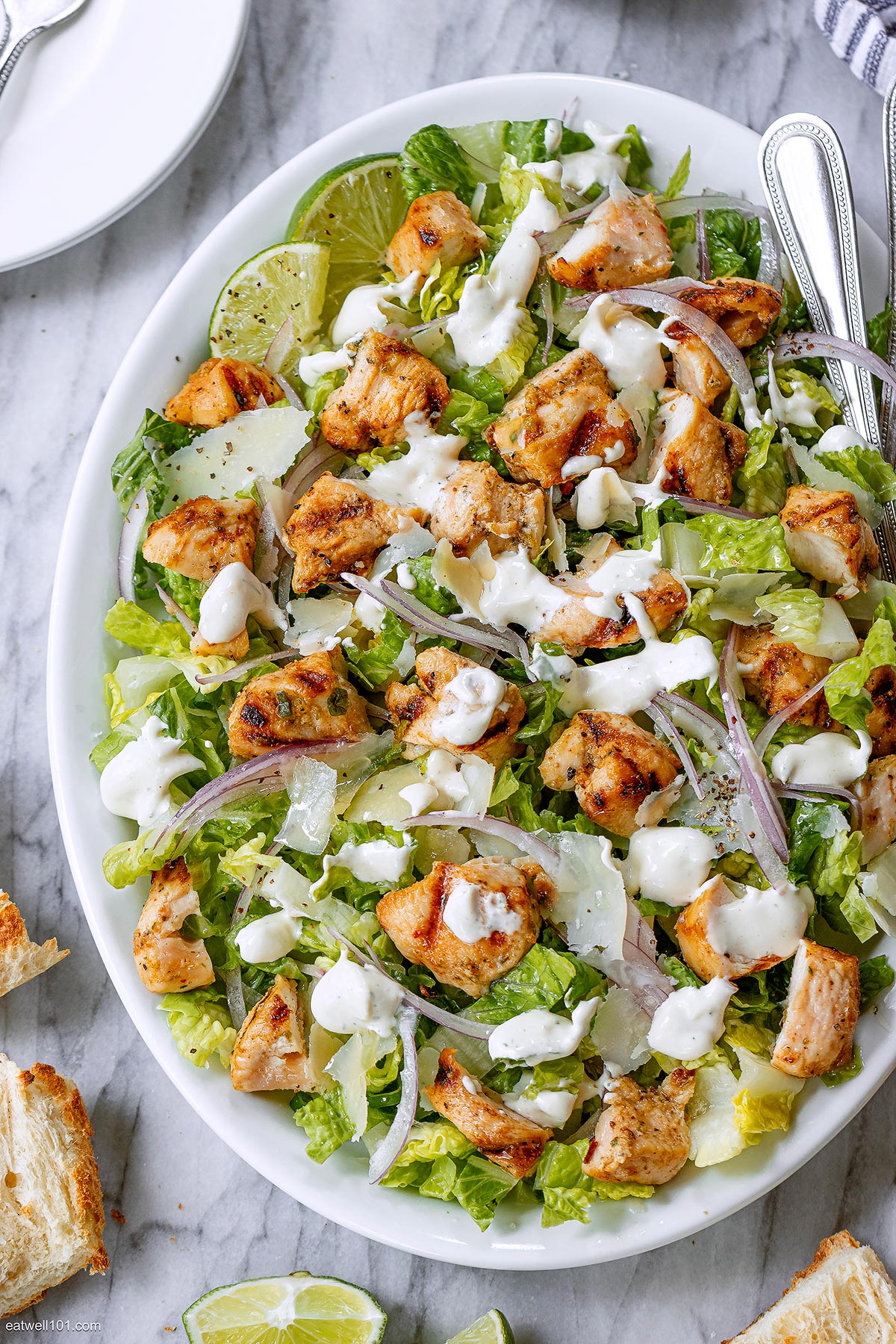 grilled chicken romaine salad