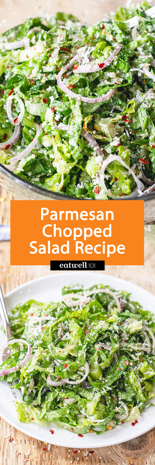 Parmesan Chopped Salad - #salad #recipe #eatwell101 - Parmesan chopped salad is fresh and light, perfect for a light lunch or as a side dish. Enjoy this parmesan salad recipe today!