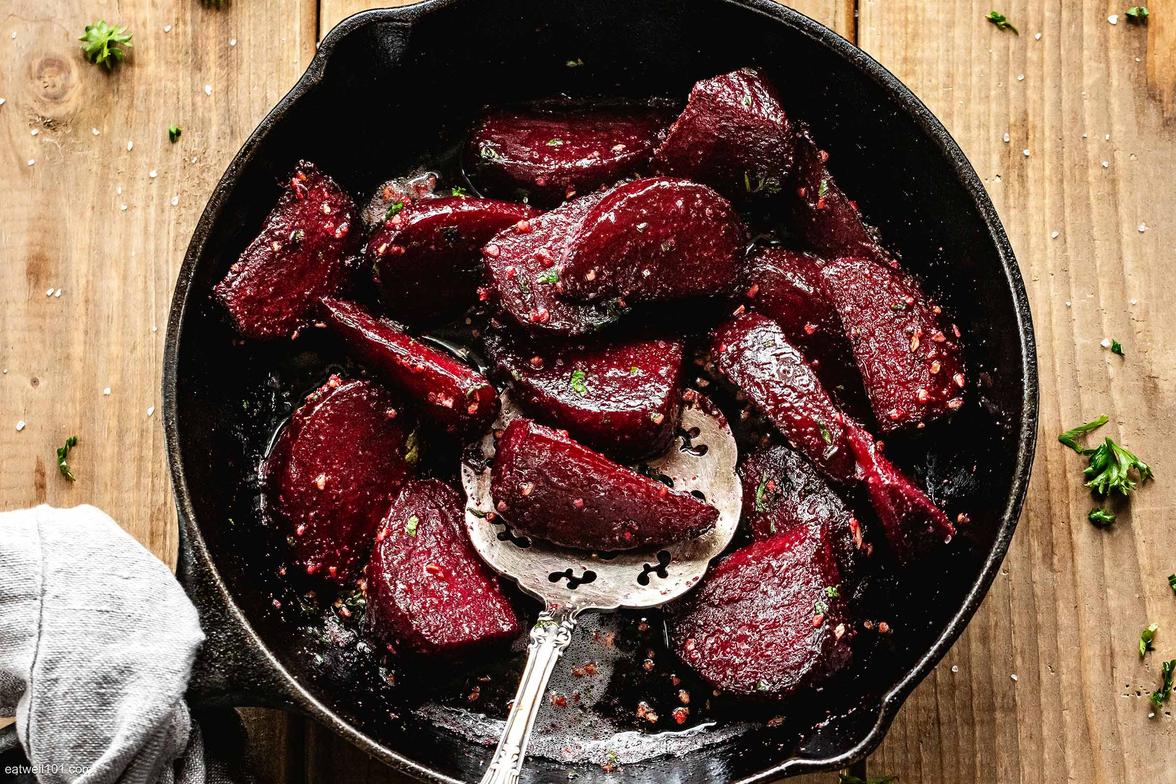 Sautéed Beets with Garlic Butter Sauce