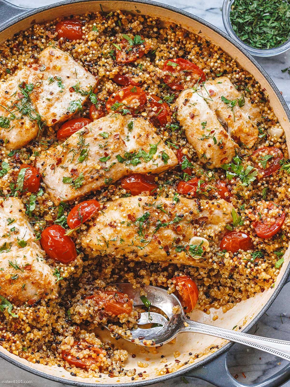 fish and quinoa