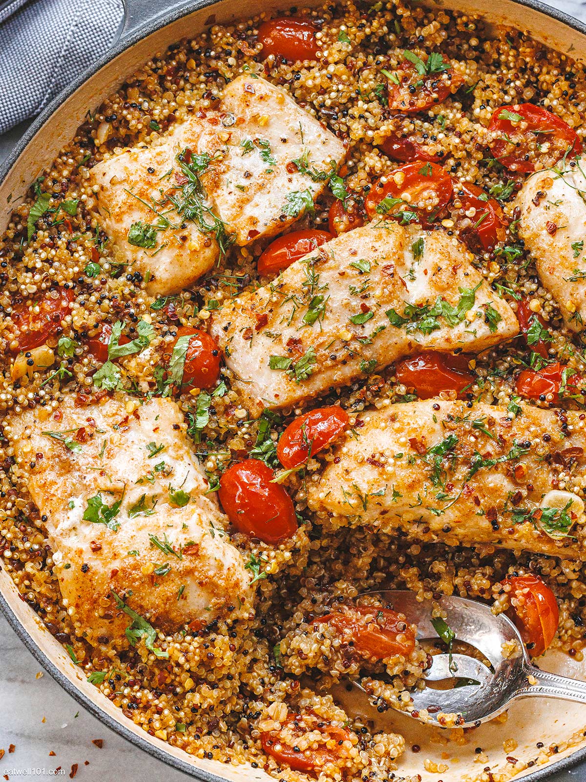 healthy fish and quinoa recipe