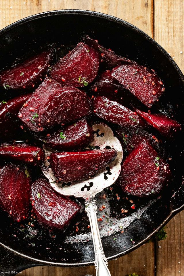 Sautéed Beets with Garlic Butter Sauce