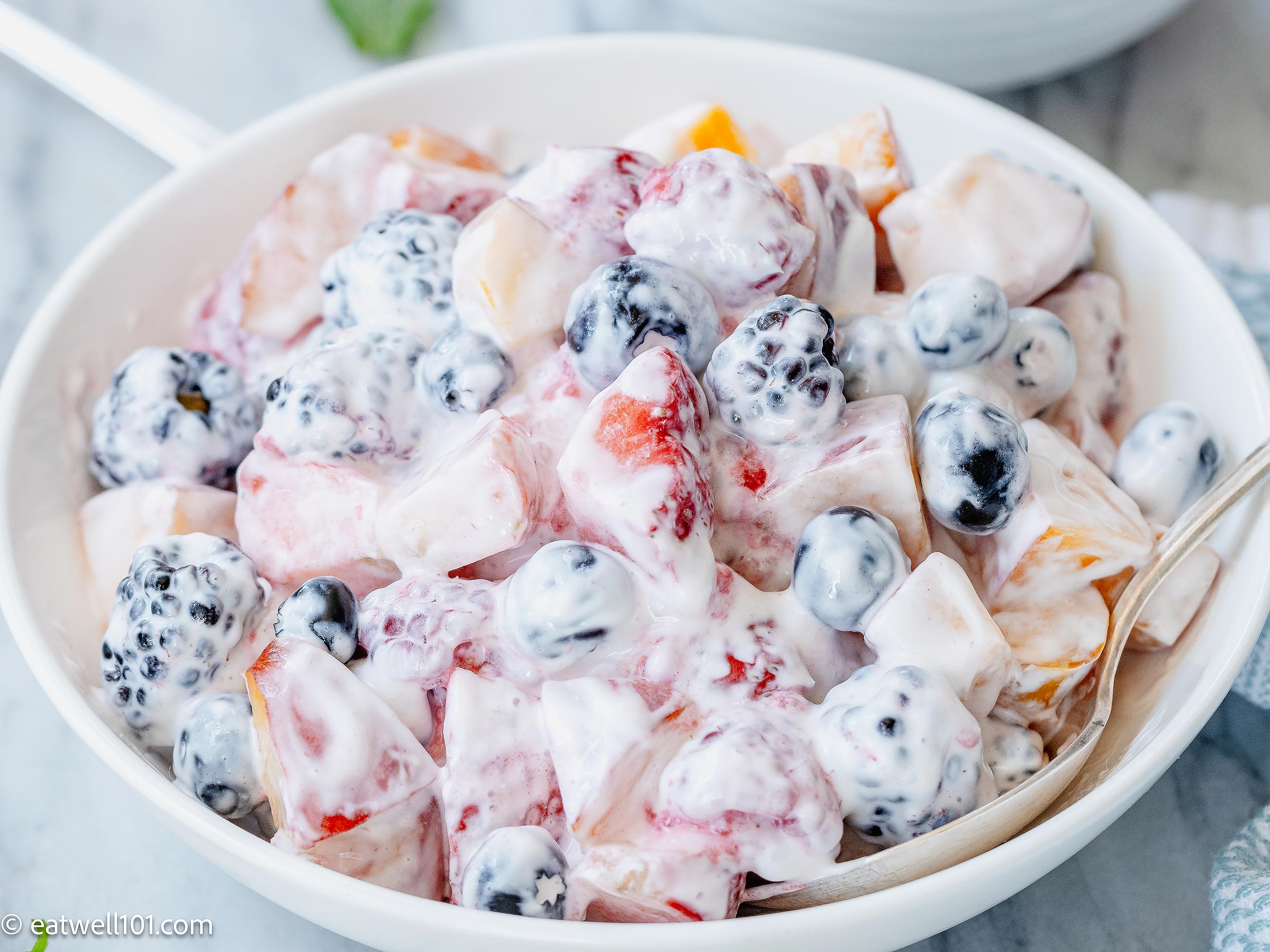 Creamy Fruit Salad {with Sour Cream}