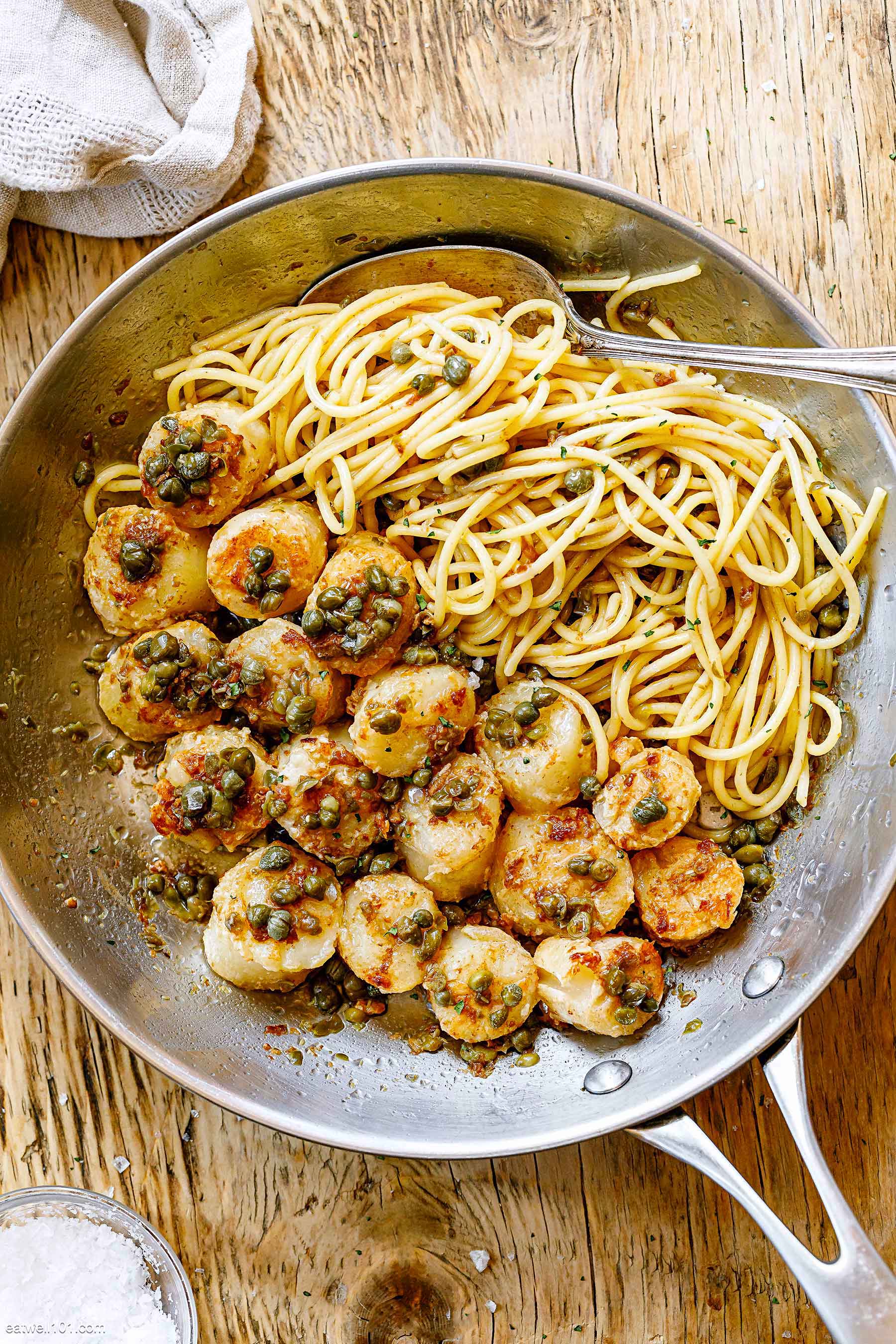 how to cook scallop pasta