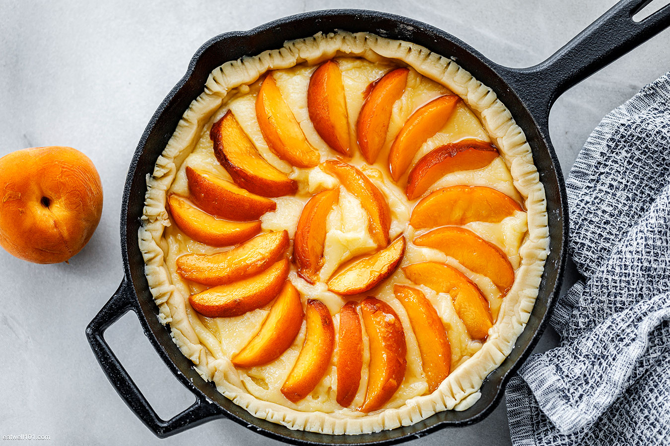peach tart before baking