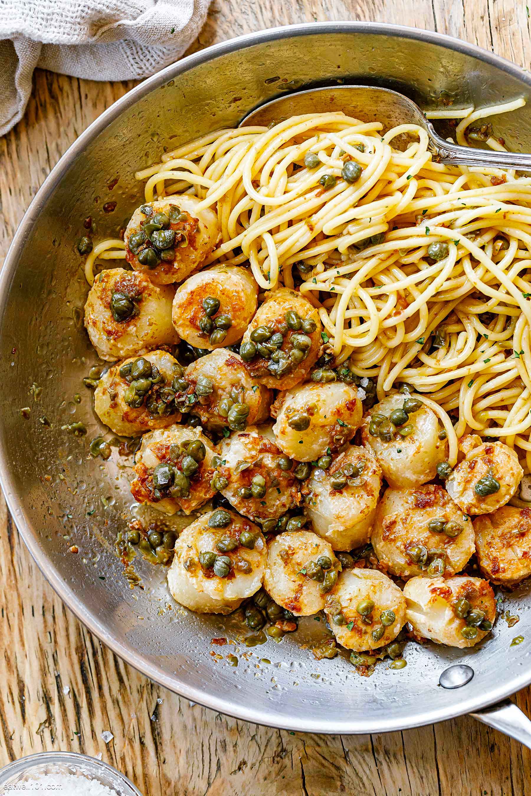 quick pan seared scallop pasta