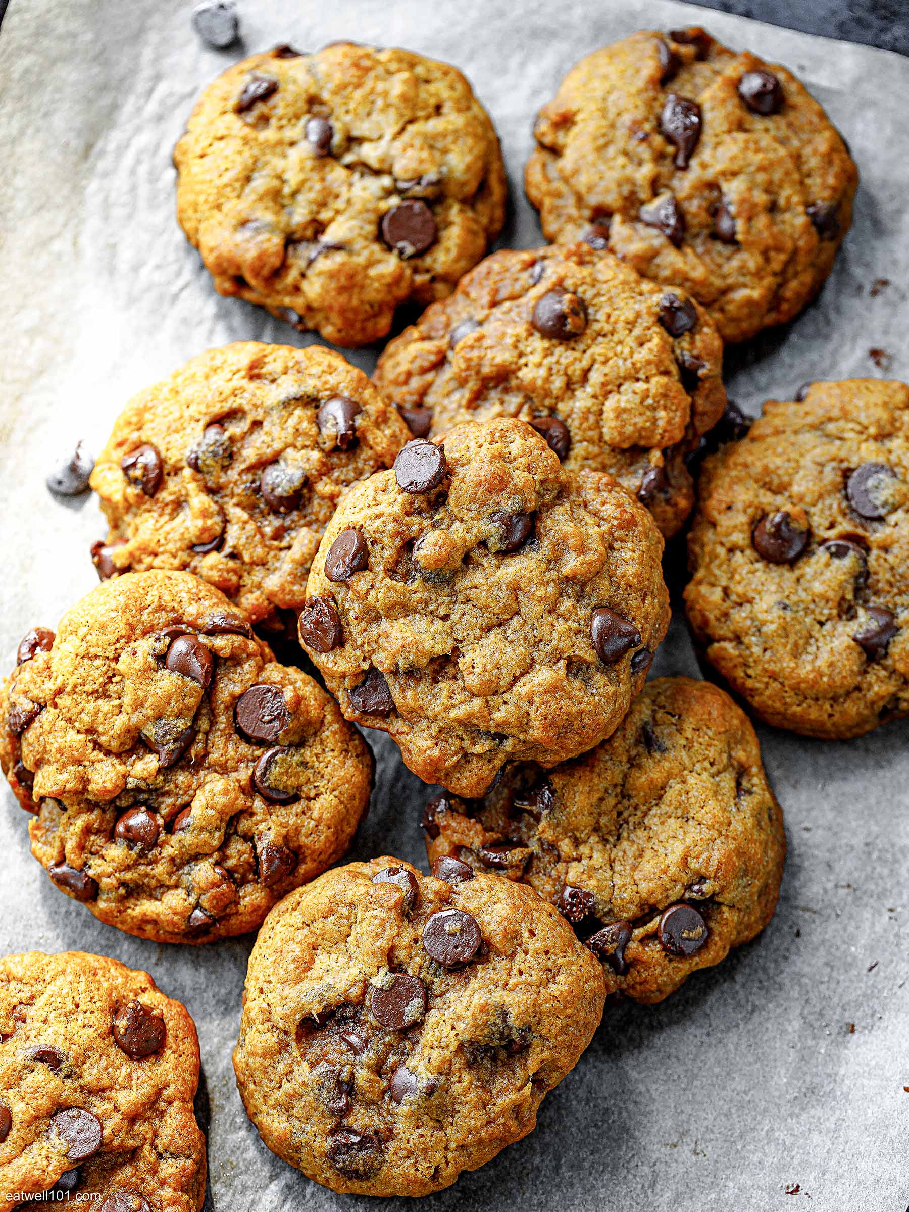 Pumpkin chocolate chips cookies recipe eatwell101