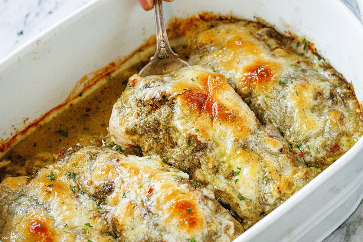 Baked Pesto Chicken (3-Ingredient)