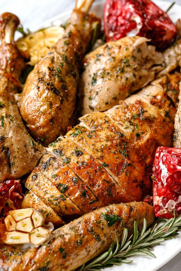 Rosemary Orange Roasted Turkey - #recipe by #eatwell101 - https://www.eatwell101.com/rosemary-orange-roasted-turkey-recipe