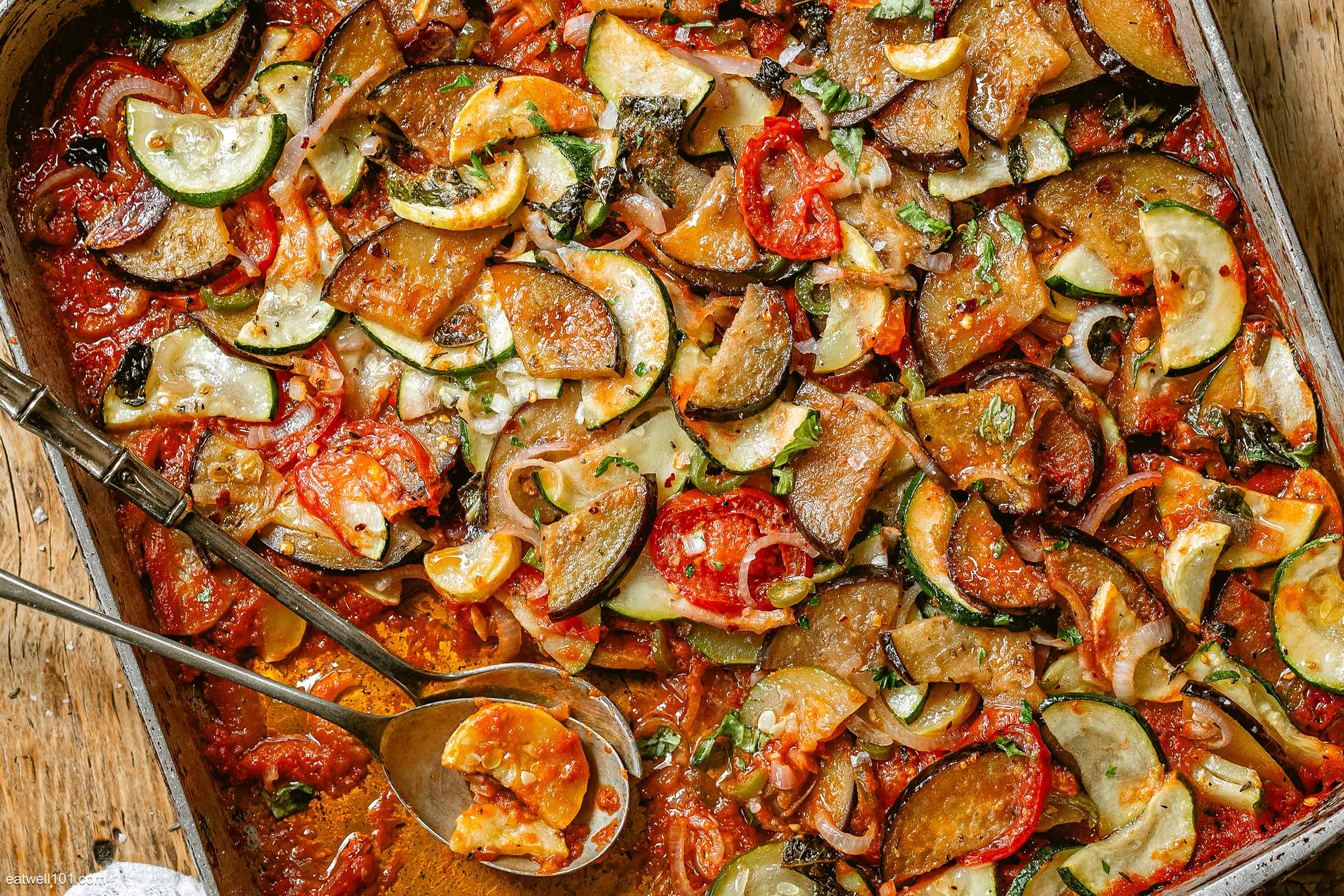 Roasted Vegetables with Tomato and Parmesan