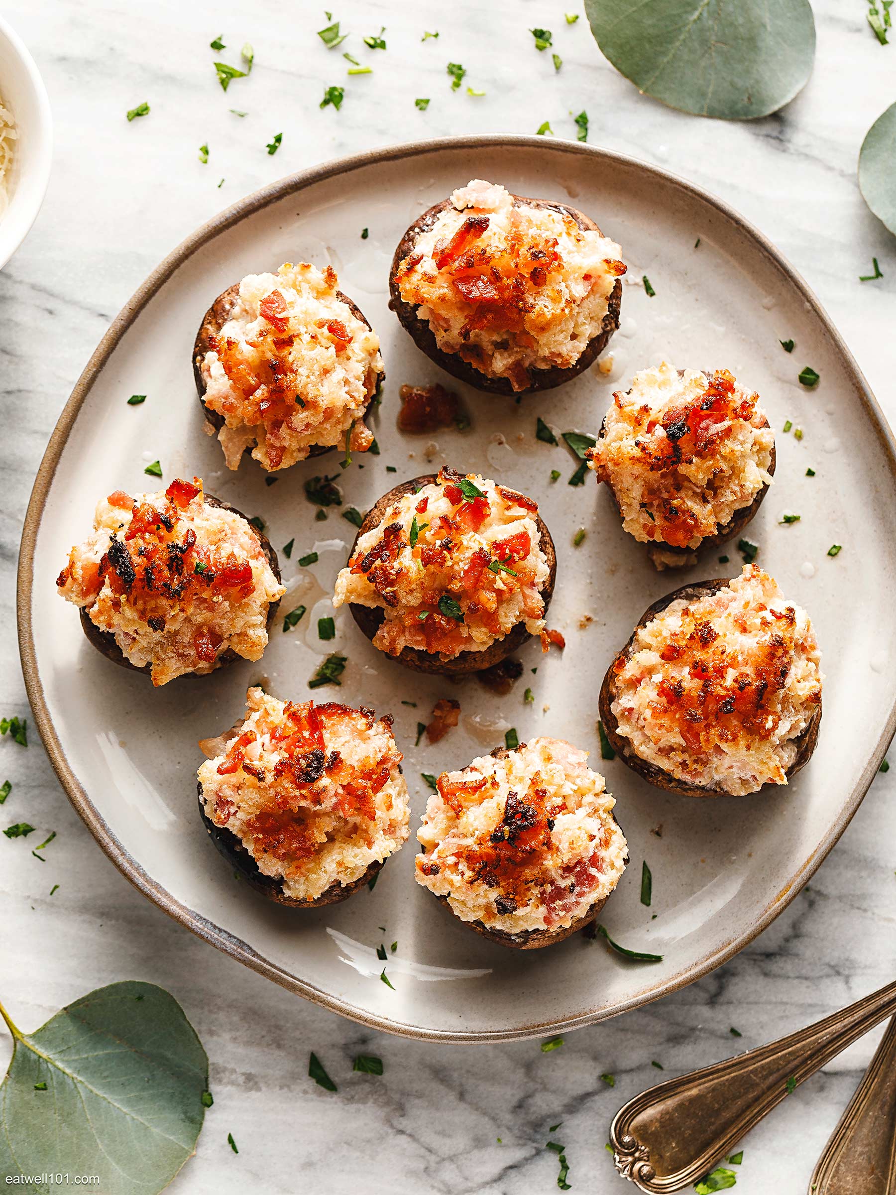 Baked Stuffed Mushrooms appetizer