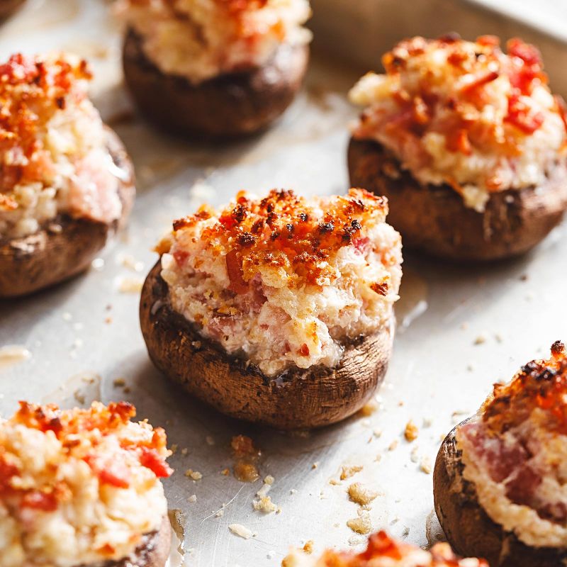 Baked Stuffed Mushrooms Recipe with Cream Cheese and Bacon – How to