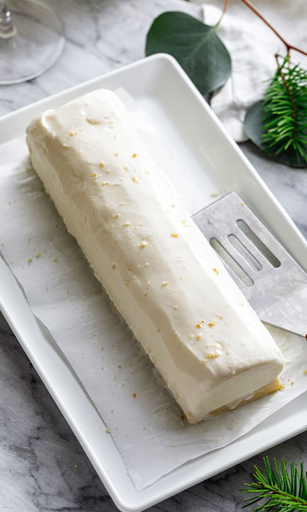 Vanilla Ice Cream Yule Log