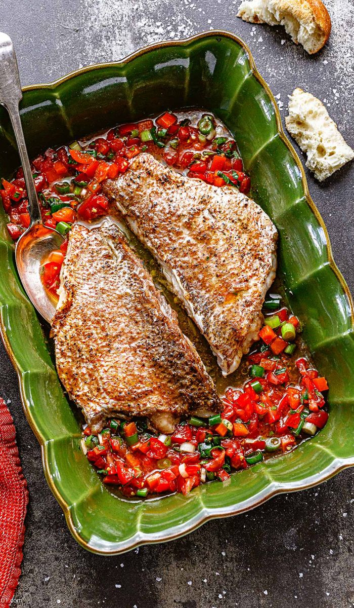 Baked Red Snapper with Salsa Fresca