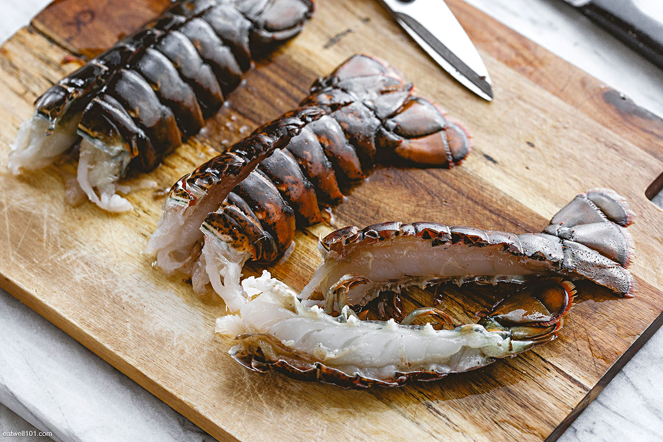 how to cut lobster tail