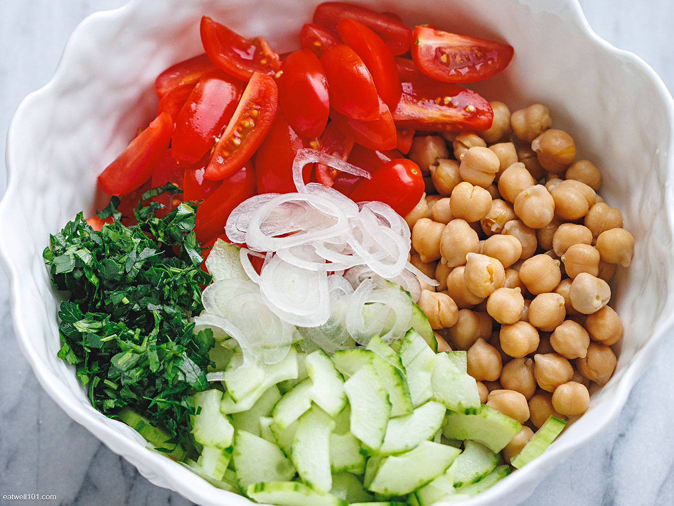 Chickpea Salad ingredients