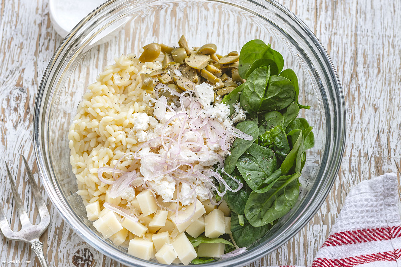Orzo Pasta Salad ingredients