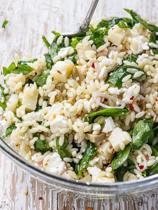 Spinach Orzo Pasta Salad