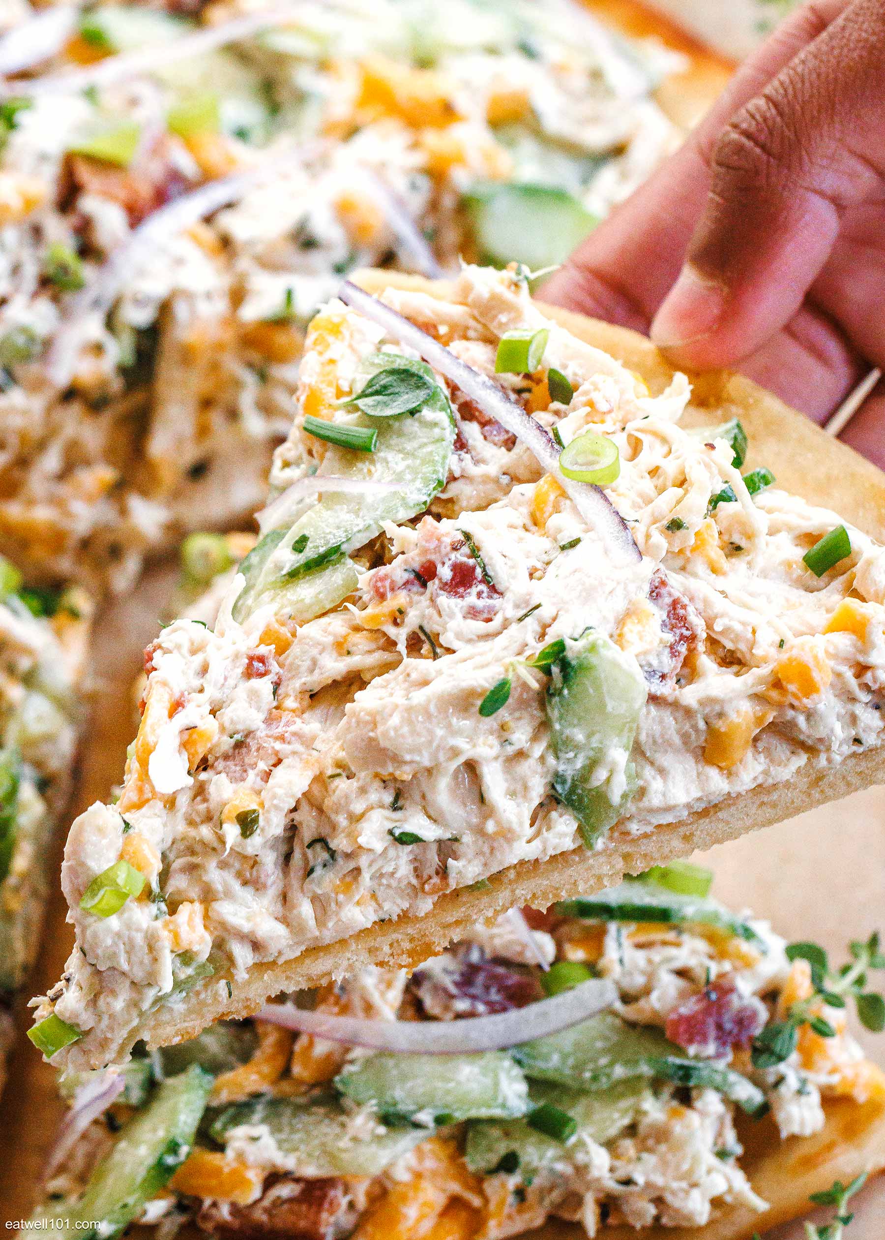 easy Chicken Ranch Flatbread Recipe