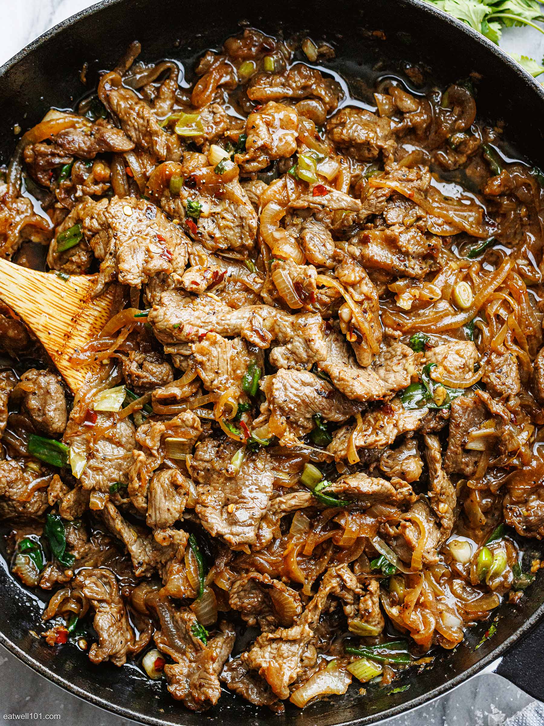 onion steak stir fry recipe