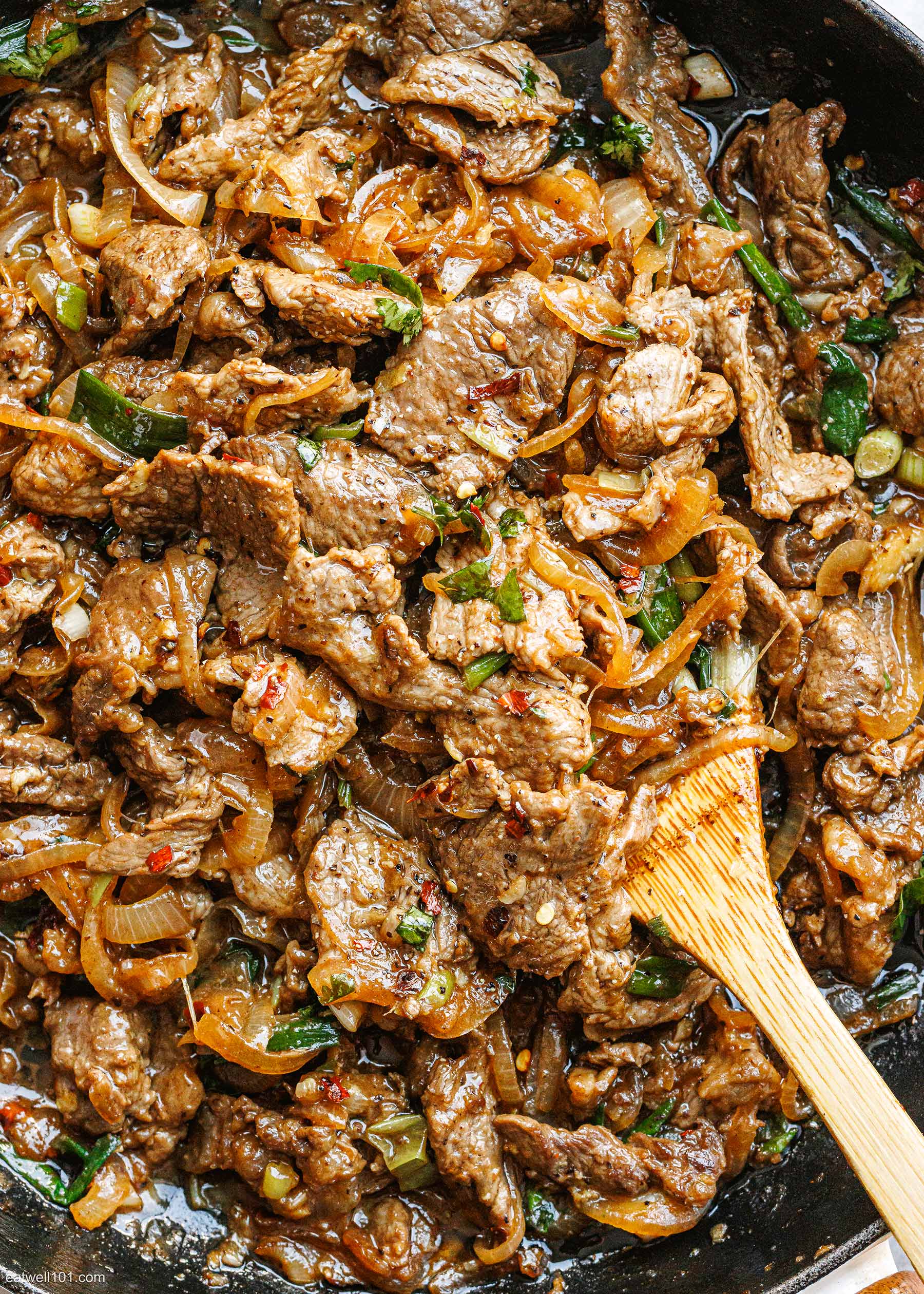 onion steak stir-fry recipe