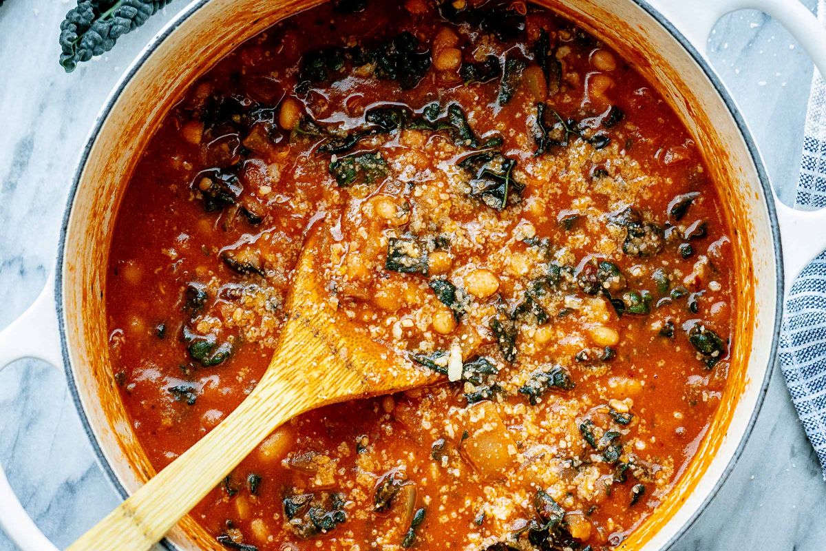 Parmesan Bean Soup with Kale