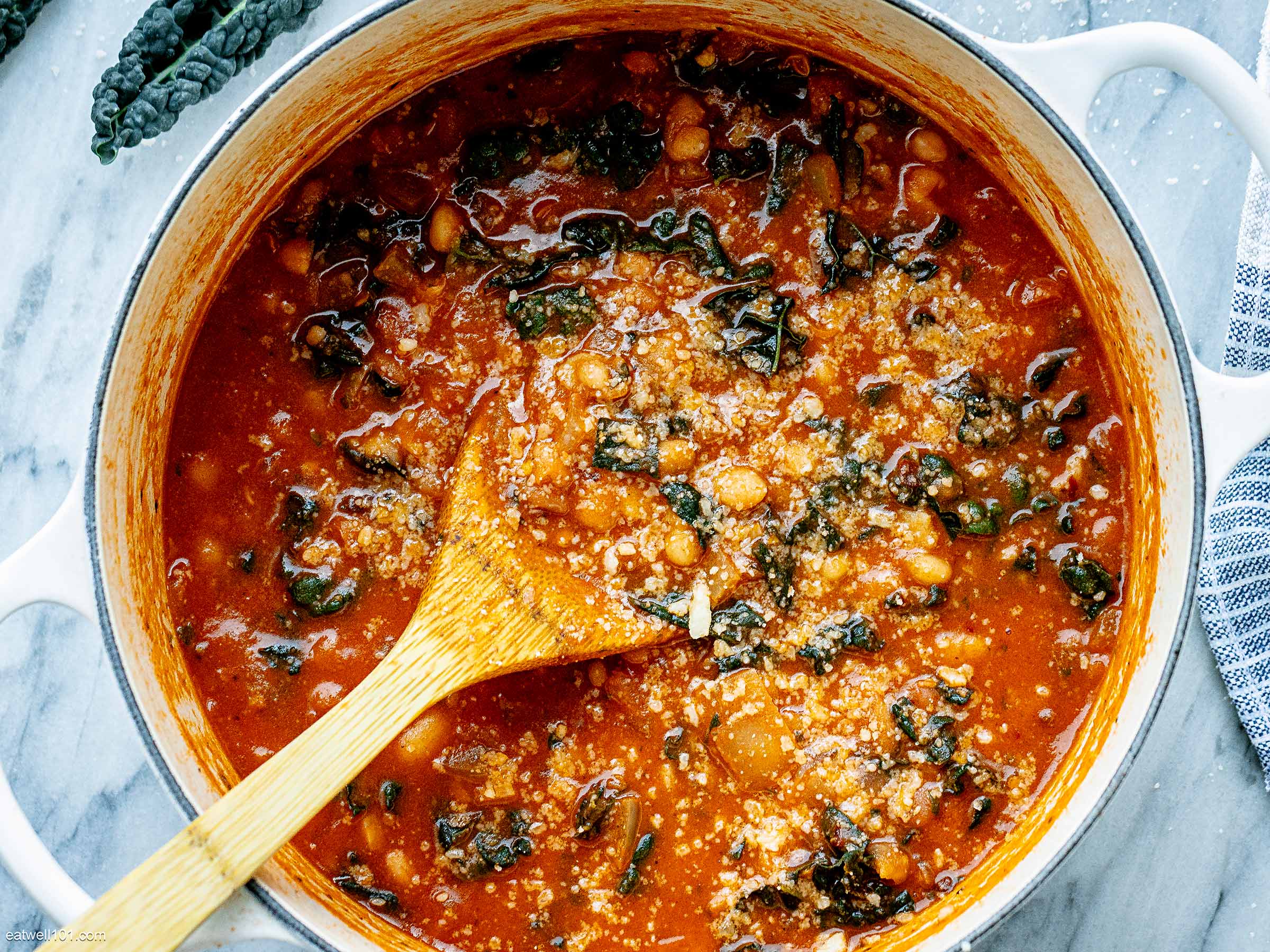 Parmesan Bean Soup with Kale
